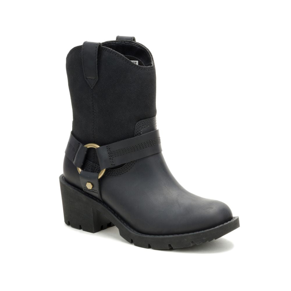 Rewrite  Harness   P312373 Womens Black Leather Boots