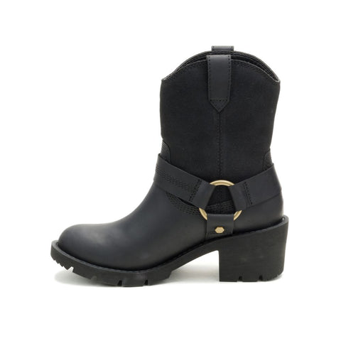 Rewrite  Harness   P312373 Womens Black Leather Boots