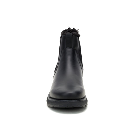 Fandom Chelsea Fur Waterproof P312607 Womens Black Leather Boots