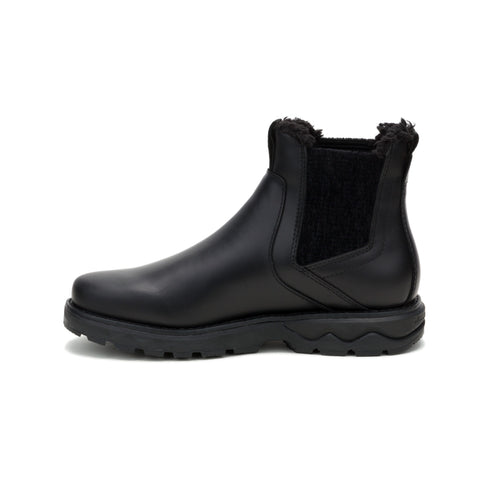 Fandom Chelsea Fur Waterproof P312607 Womens Black Leather Boots