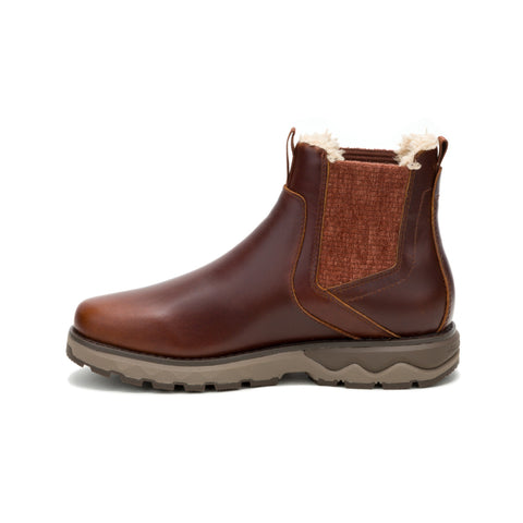 Fandom Chelsea Fur Waterproof P312608 Womens Cashew Leather Boots