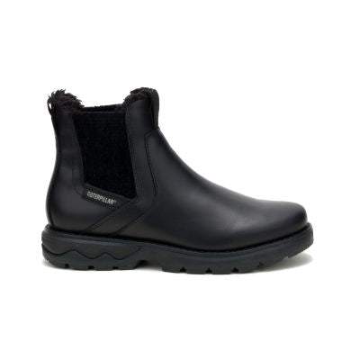 Fandom Chelsea Fur Waterproof P312607 Womens Black Leather Boots