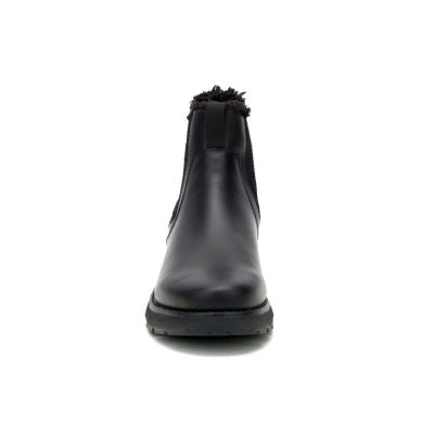 Fandom Chelsea Fur Waterproof P312607 Womens Black Leather Boots