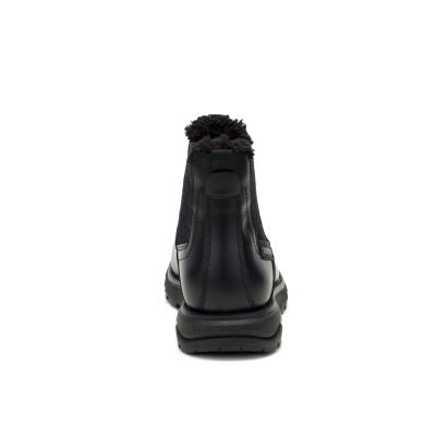 Fandom Chelsea Fur Waterproof P312607 Womens Black Leather Boots